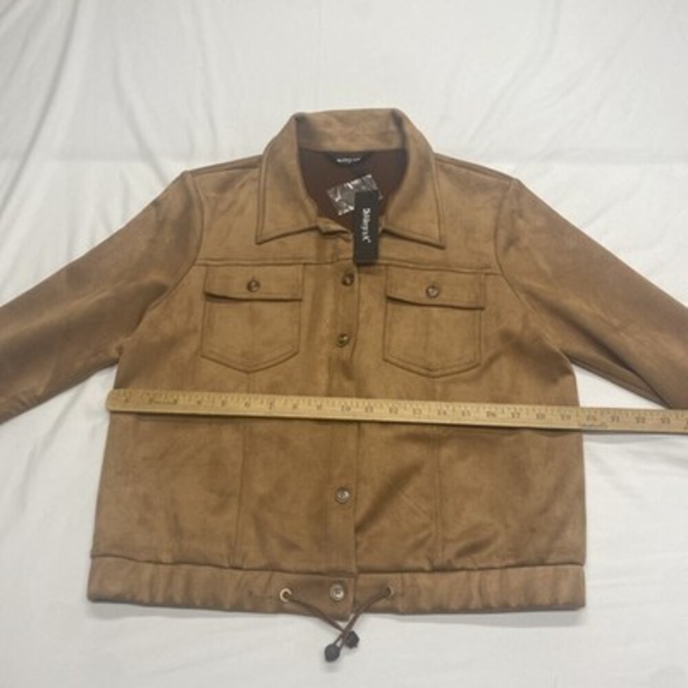 NWT Allegra K Women's Faux Button Down Jacket Brown Size M! Brand new! - Picture 6 of 8